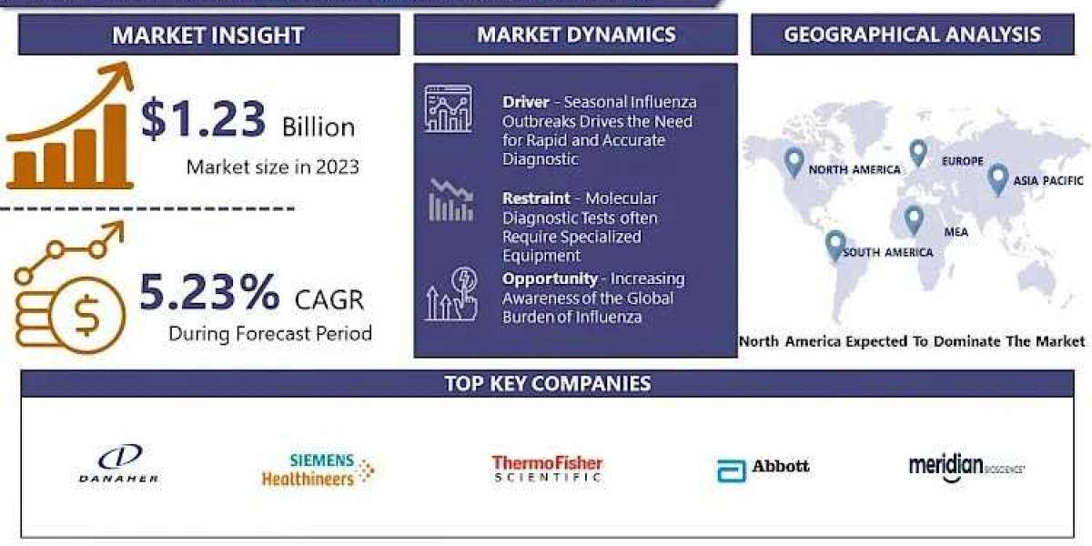 Influenza Diagnostics Market: USD 1.23 Billion by 2032 and Expected to Grow at a CAGR of 5.23%