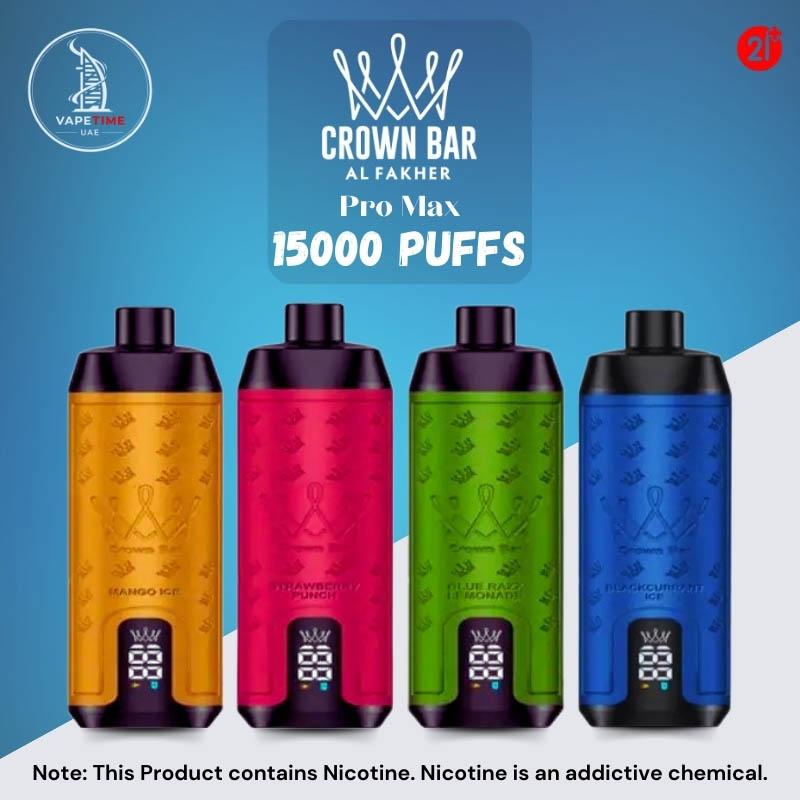 Al Fakher Crown Bar Pro Max 15000 Puffs | Best DTL Disposable in UAE