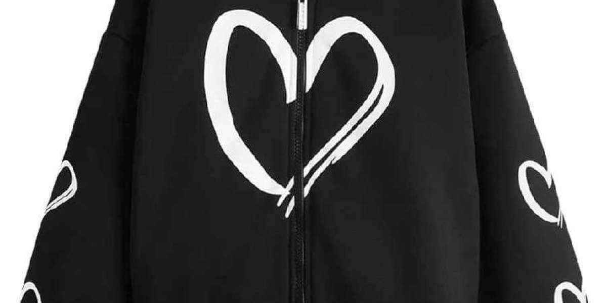 Styling Y2K Heart Zipper Hoodie