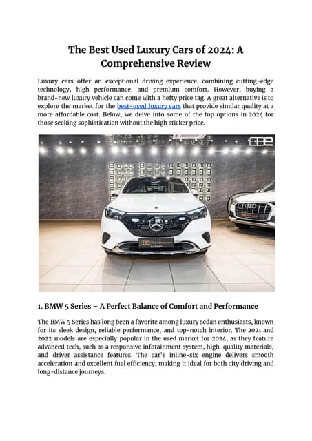 The Best Used Luxury Cars of 2024_ A Comprehensive Review.pdf | Free Download