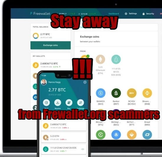 Freewallet: full description of this scam | by ReportfraudFRWT | Dec, 2024 | Medium