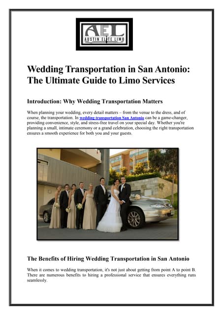 Wedding Transportation in San Antonio The Ultimate Guide to Limo Services.pdf