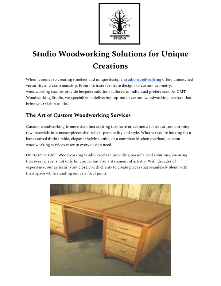 PPT - Professional Studio Woodworking Services with Precision PowerPoint Presentation - ID:13811095