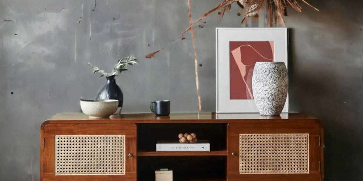 The Best Teak Wood Media Unit for a Stylish Living Room | Nismaaya Decor