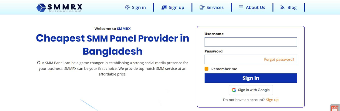 SMMRX - Cheap SMM Panel Cover Image