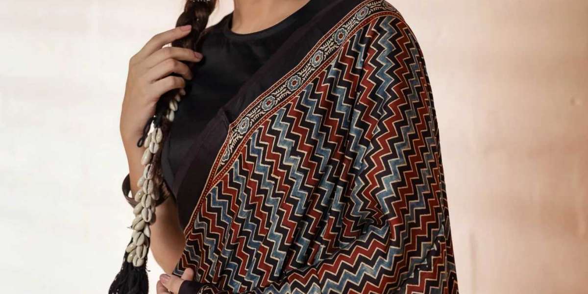 Ajrakh Printed Modal Silk Sarees: Pairing Tips for Festive Occasions