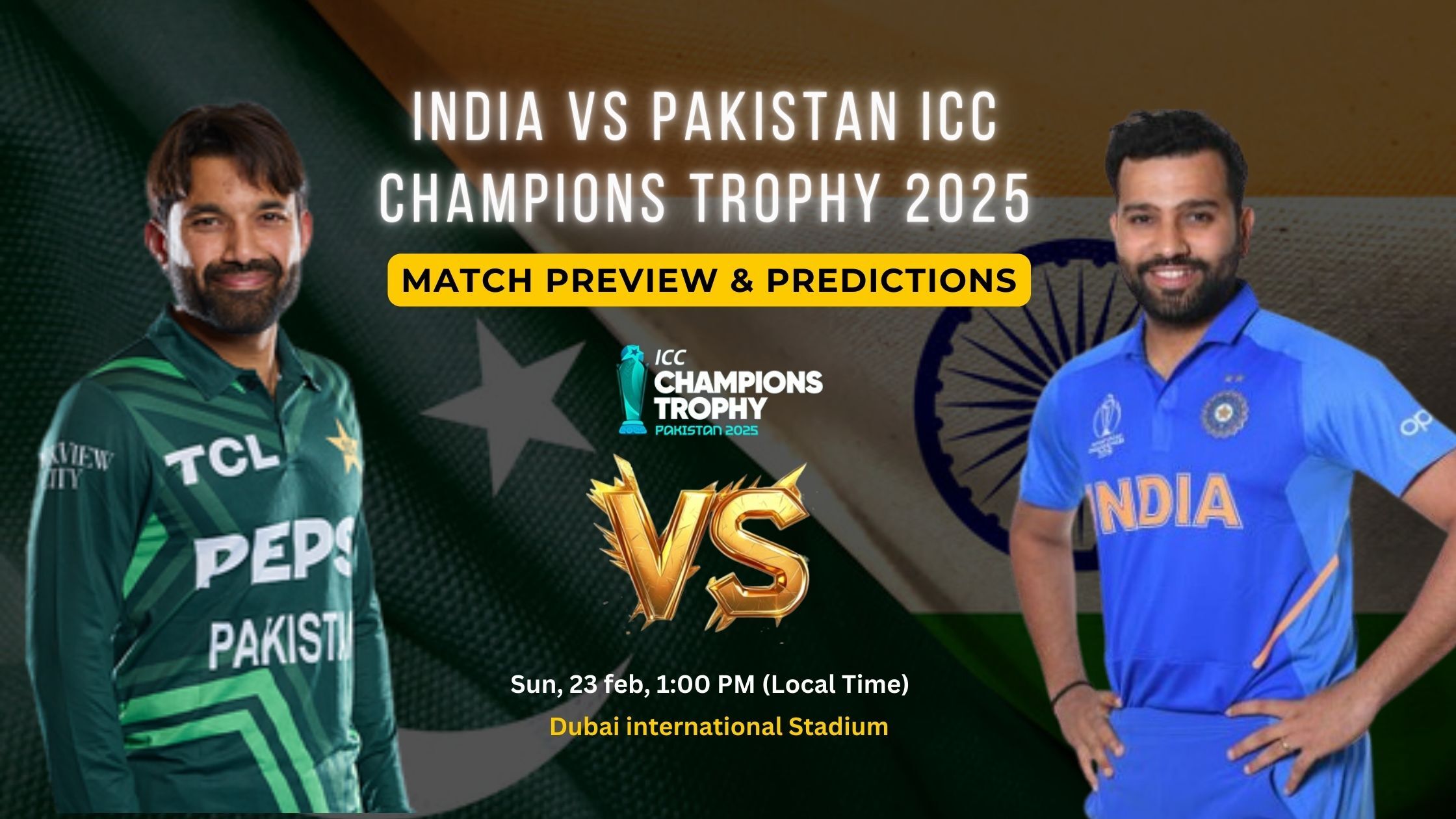 India vs Pakistan ICC Champions Trophy – Match Preview & Predictions