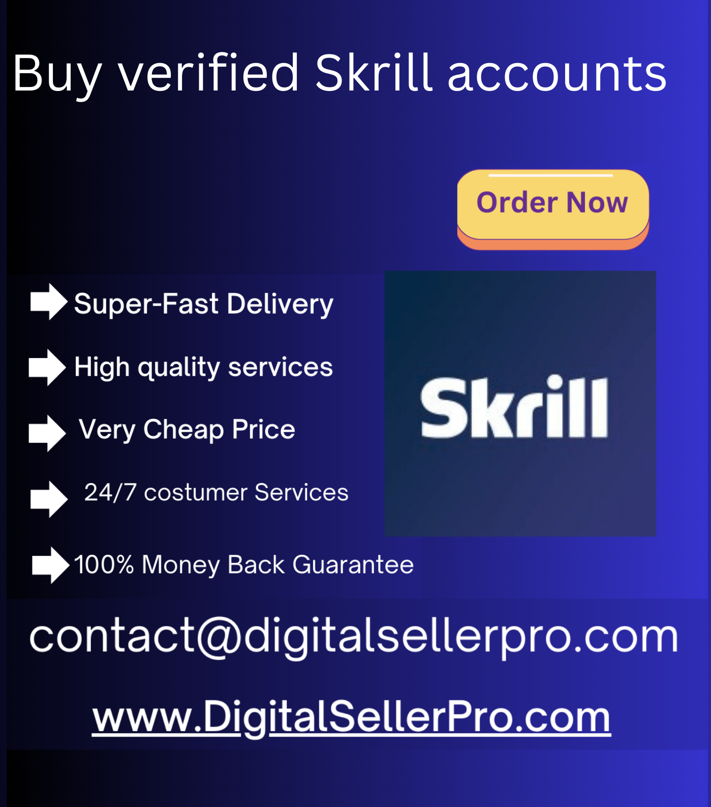 Buy verified Skrill accounts - Digital Seller Pro