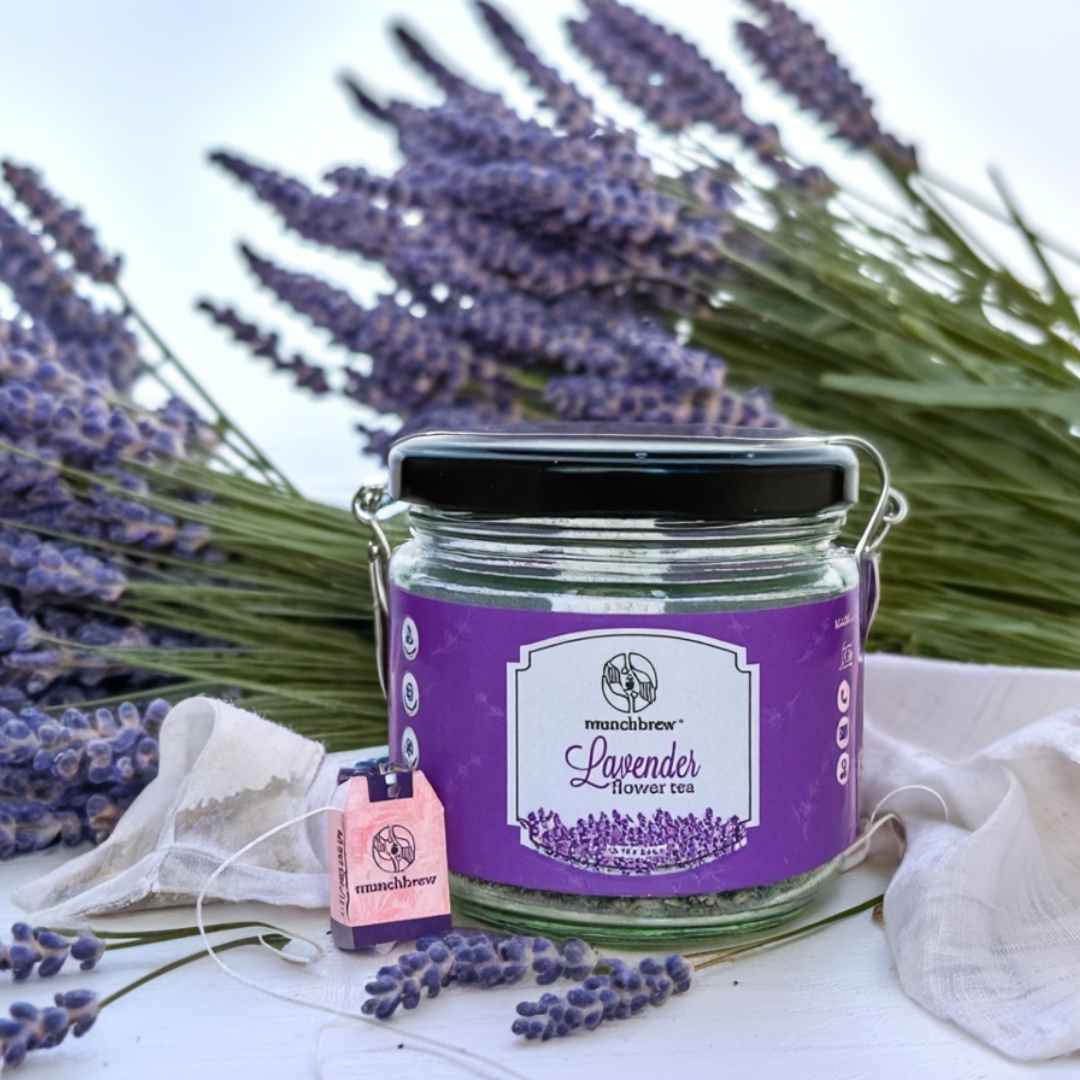 Buy Lavender Flower Tea Online in Chandigarh, Mumbai, Delhi, India - MunchBrew