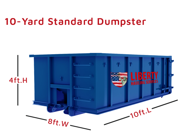 10 Yard Dumpster Rentals | Liberty Hauling Services